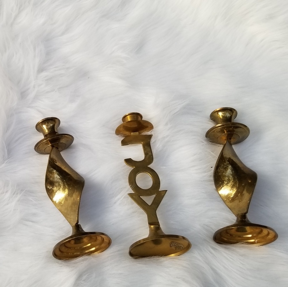 Vintage brass candlesticks